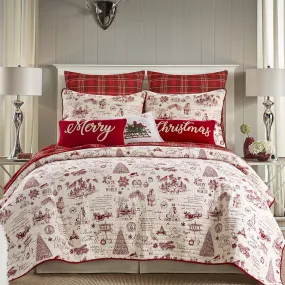 - Yuletide Quilt Set - King/Cal King Quilt (106X92In.)   Two King Pillow Shams