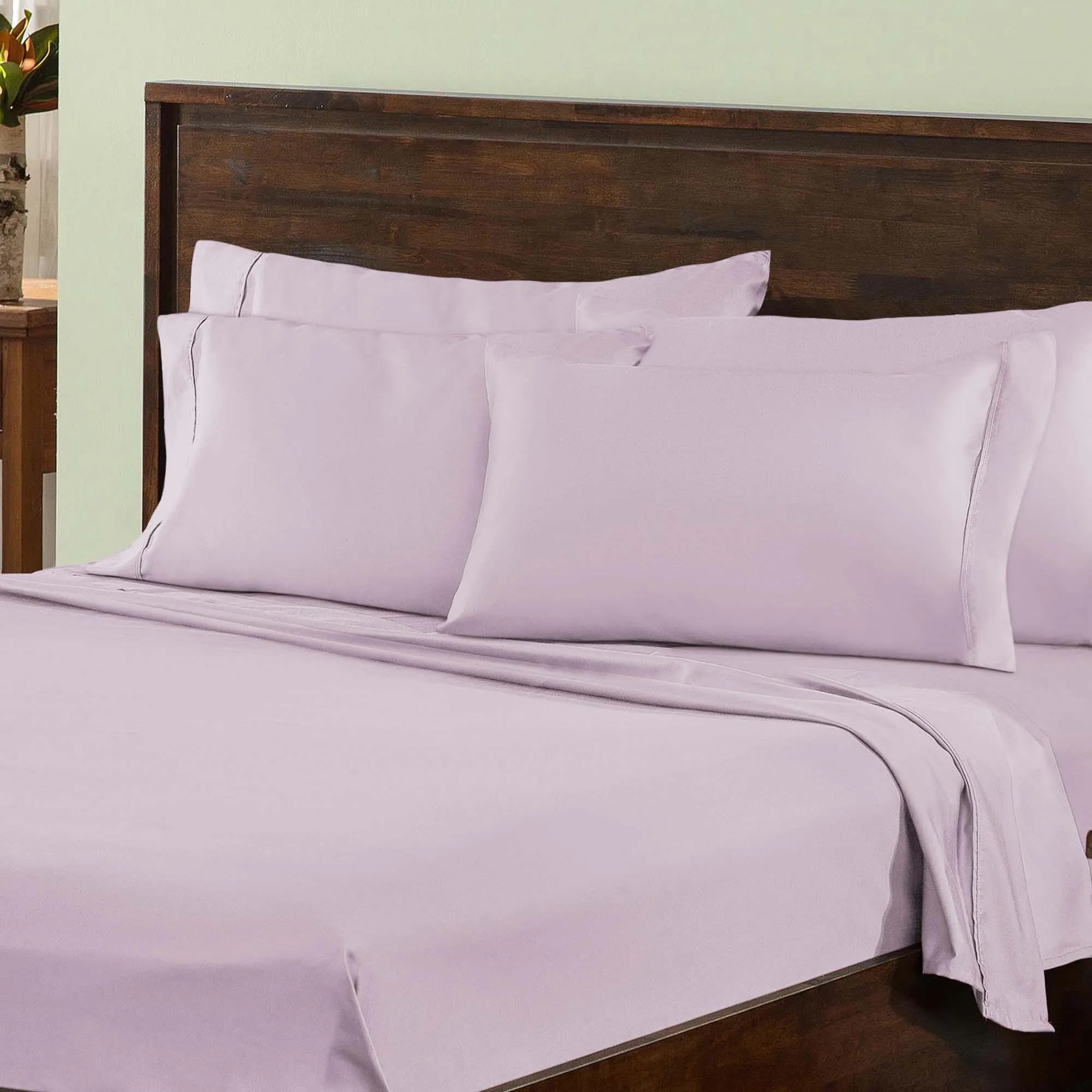 1000 Thread Count Cotton Blend Solid Deep Pocket Bed Sheet Set