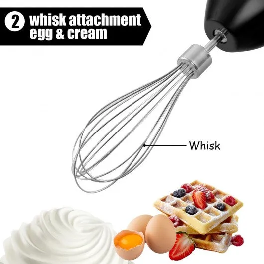 2 Speed 600 W 4 in 1 Electric Immersion Hand Blender-Black