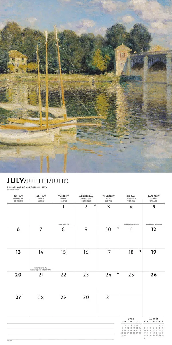 2025 Monet Wall Calendar