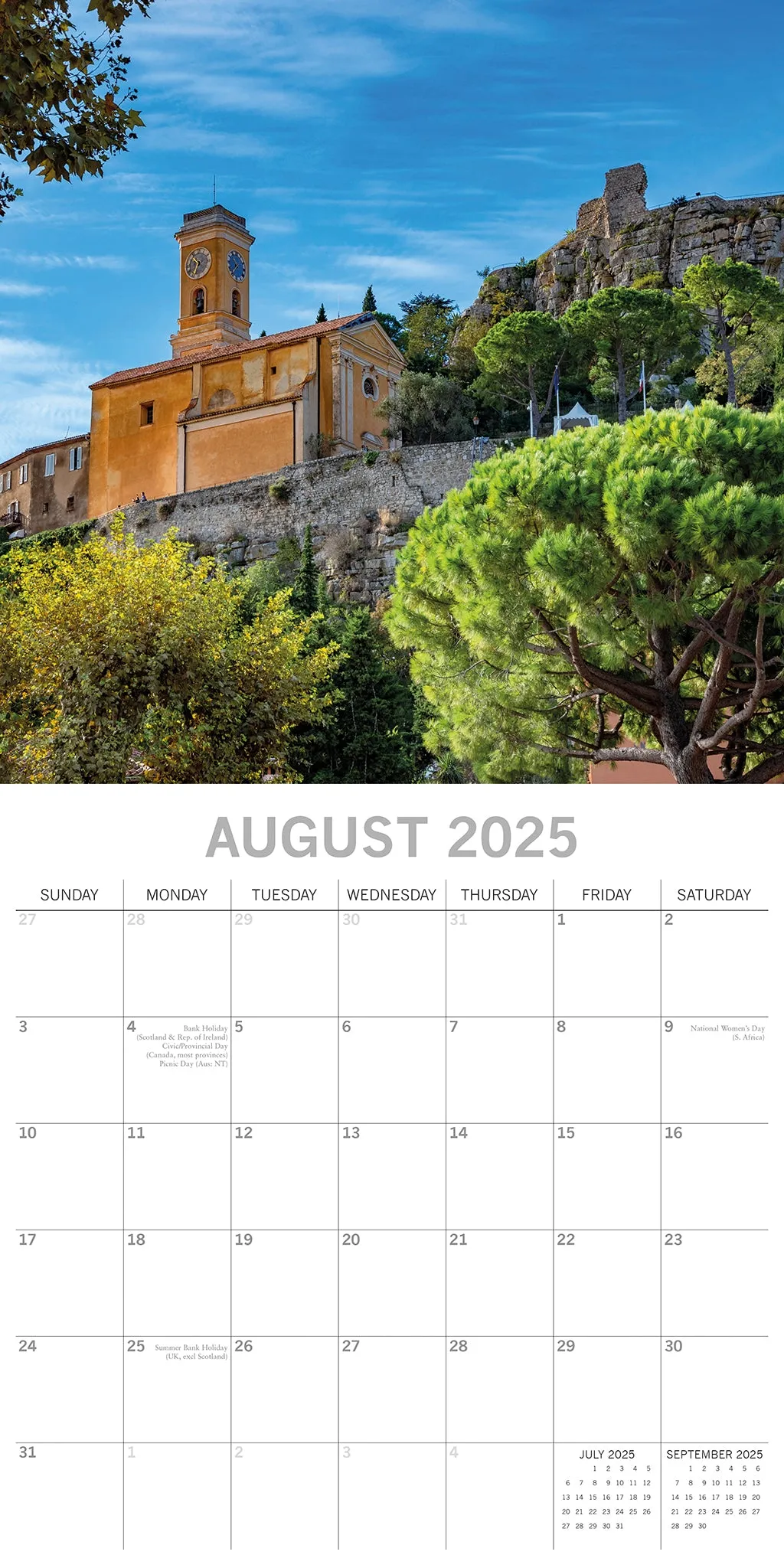 2025 Provence Wall Calendar