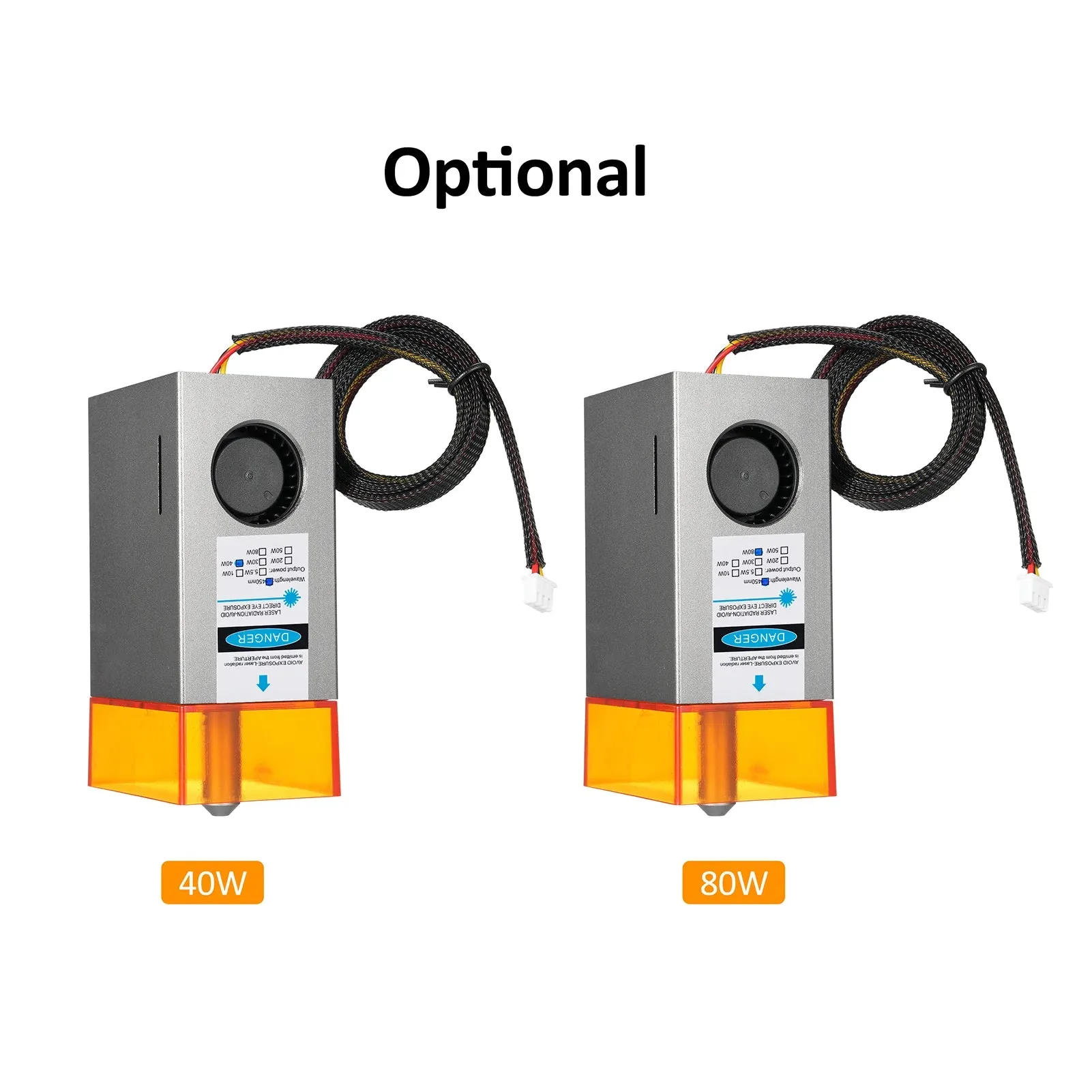 40W/80W Laser Engraving Module Laser Head Module Laser Module Built-in Air Pump with Air Auxiliary Function For woodworking