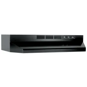 413023 Broan® 30-Inch Ductless Under-Cabinet Range Hood, Black