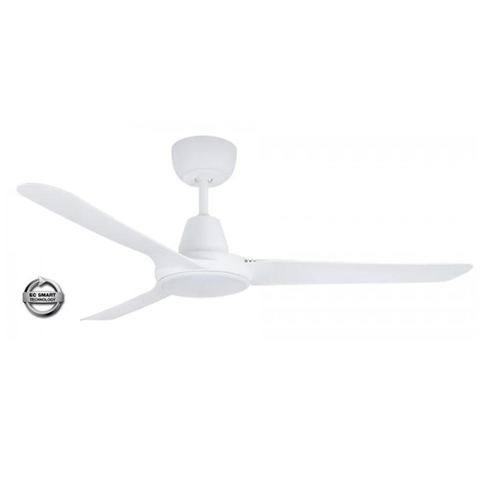 50" Spyda EC Ceiling Fan Matt Black, Satin White with Light SPYEC1253-L Ventair