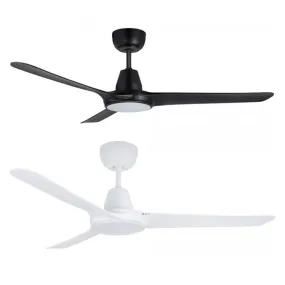 50" Spyda EC Ceiling Fan Matt Black, Satin White with Light SPYEC1253-L Ventair