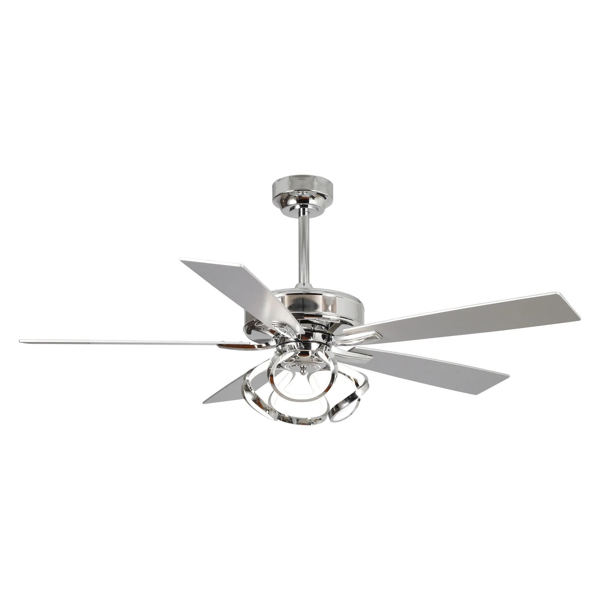 52" Zelda Modern DC Motor Downrod Mount Reversible Ceiling Fan with Lighting and Remote Control