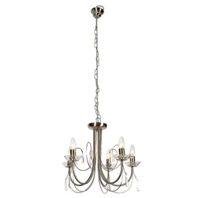 5Lt Chandelier 530Mm Satin Chrome