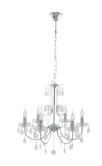 6Lt Chandelier 560Mm Chrome