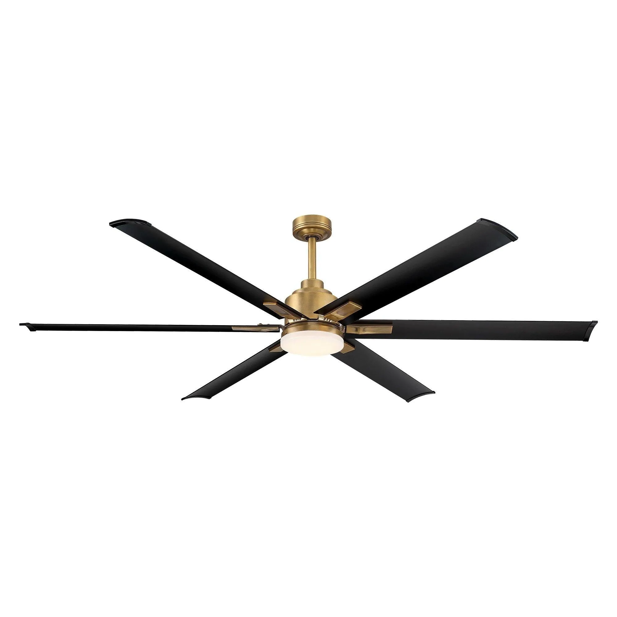 72" Bankston Modern DC Motor Downrod Mount Reversible Ceiling Fan with Lighting and Remote Control