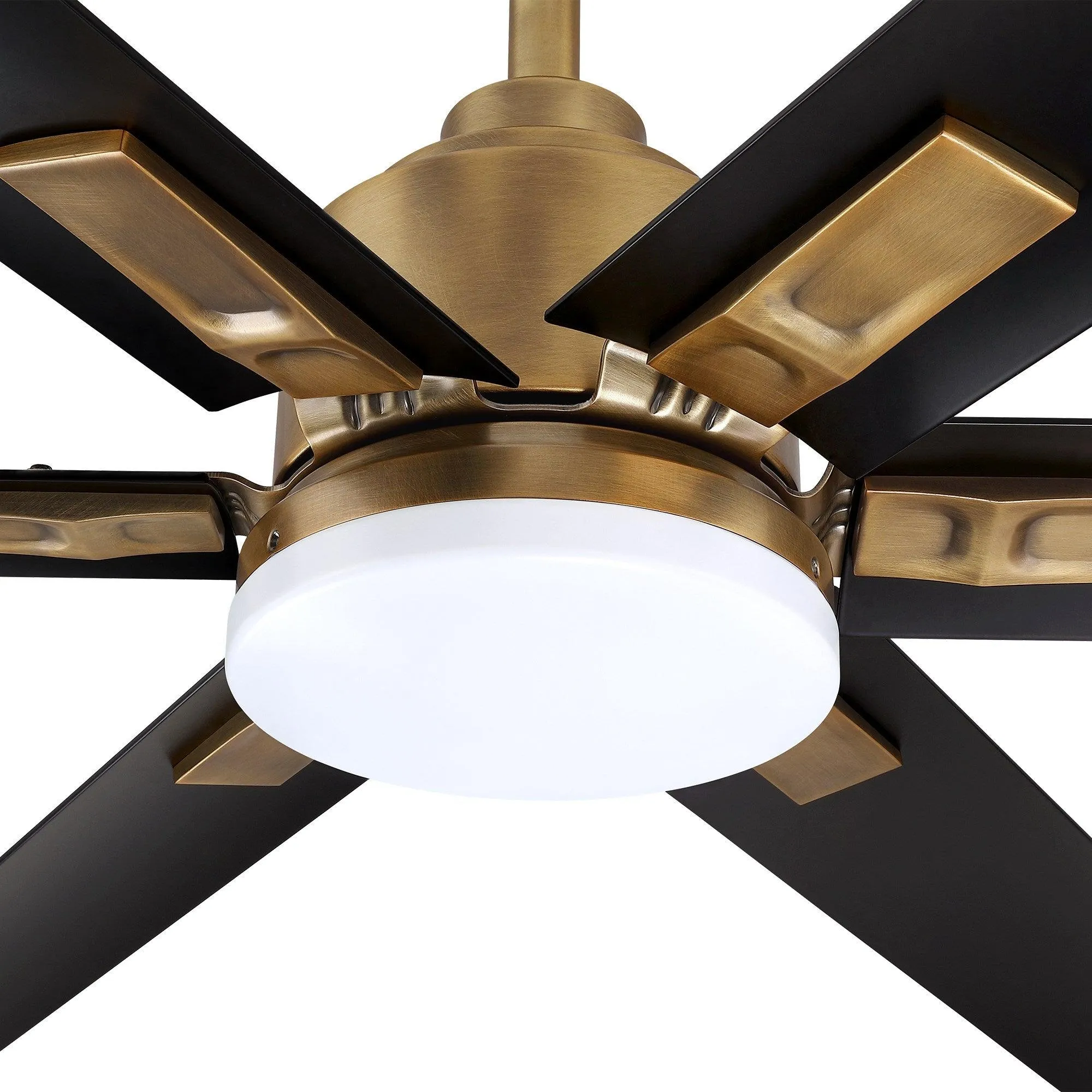 72" Bankston Modern DC Motor Downrod Mount Reversible Ceiling Fan with Lighting and Remote Control