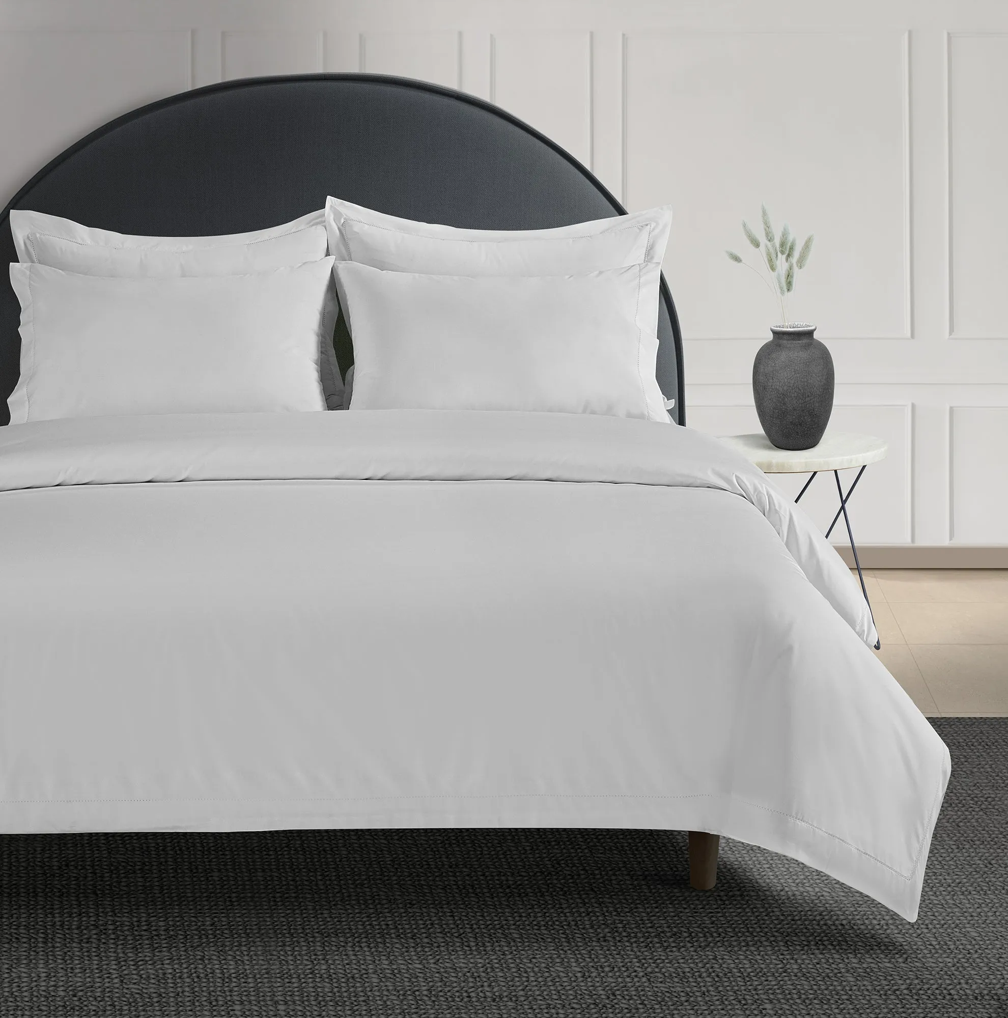 800 Thread Count Egyptian Cotton Sateen Brookshire Bedding Set - Brilliant White