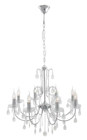 8Lt Chandelier 670Mm Chrome