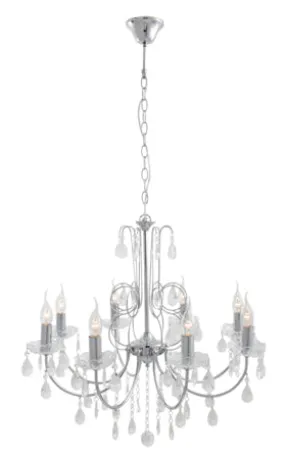 8Lt Chandelier 670Mm Chrome