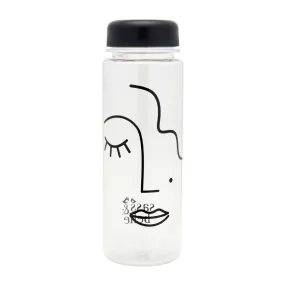 Abstract Face Clear Water Bottle