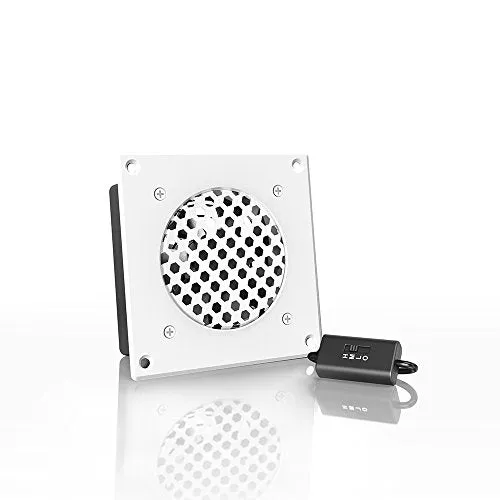 AC Infinity White Ventilation Grille 4", for PC Computer AV Electronic Cabinets, Replacement Grille for AIRPLATE S1, can Mount one 80mm Fan