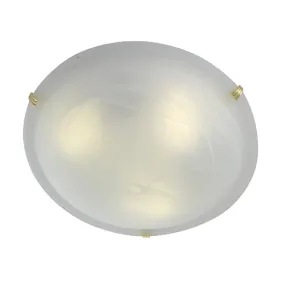 Alabaster C/Light 400mm Polished Brass