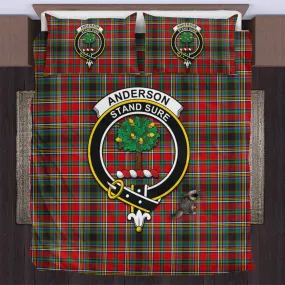 Anderson of Arbrake Tartan Bedding Set with Family Crest