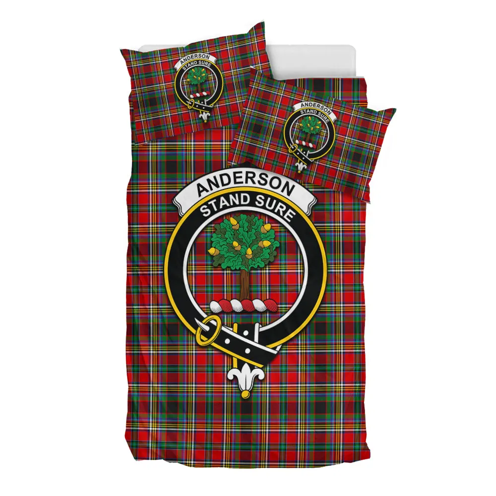 Anderson of Arbrake Tartan Bedding Set with Family Crest