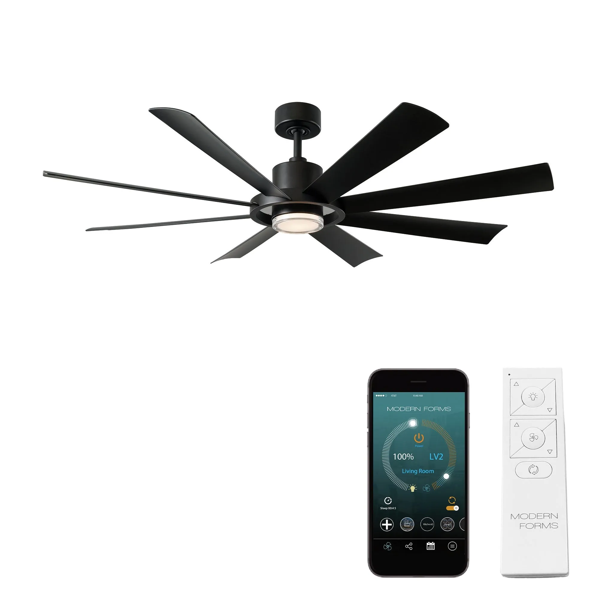 Aura Indoor/Outdoor 8-Blade 60" LED Smart Ceiling Fan