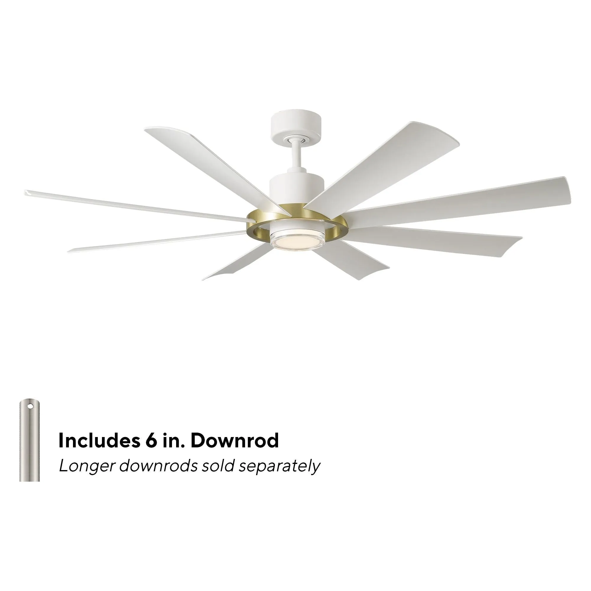 Aura Indoor/Outdoor 8-Blade 60" LED Smart Ceiling Fan