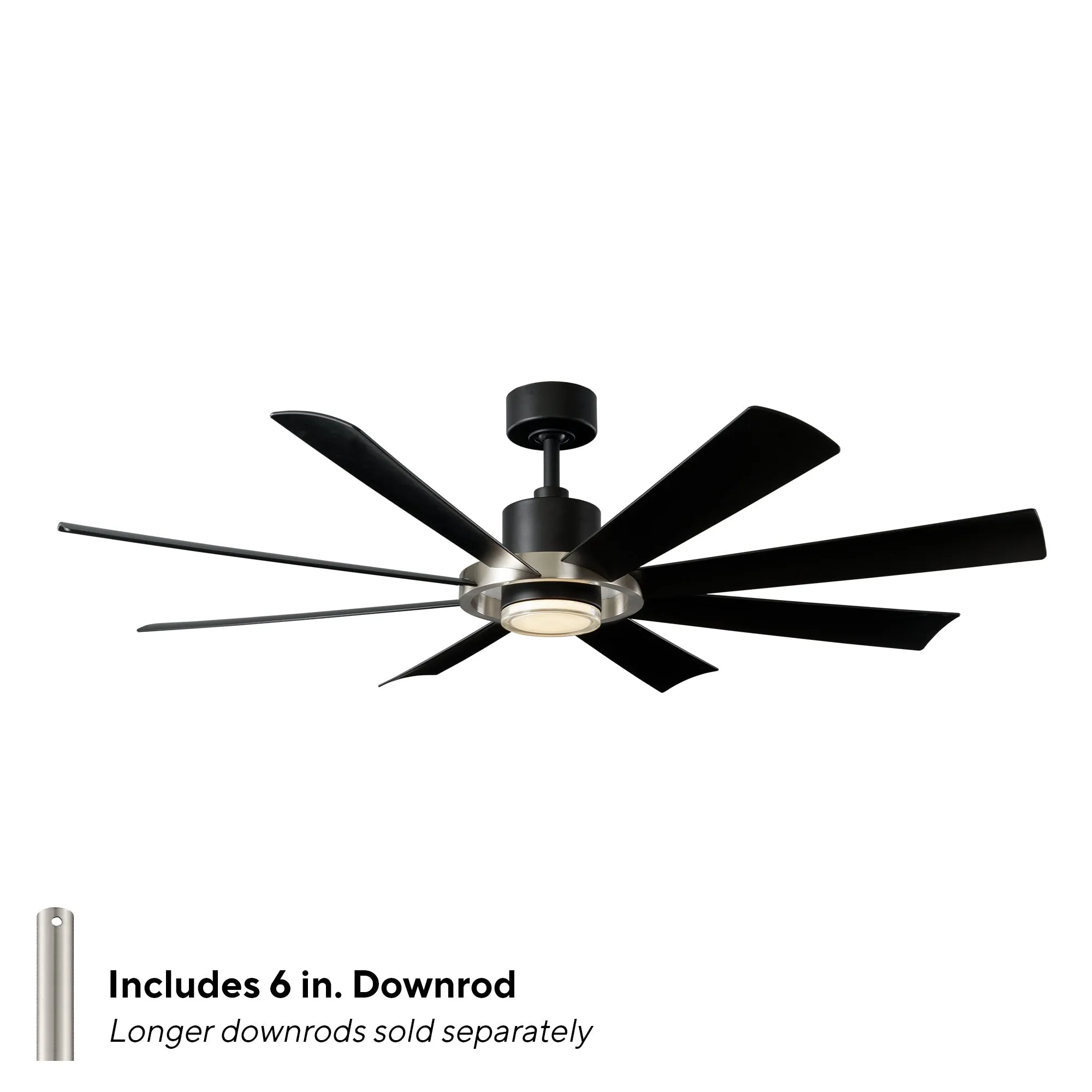 Aura Indoor/Outdoor 8-Blade 60" LED Smart Ceiling Fan