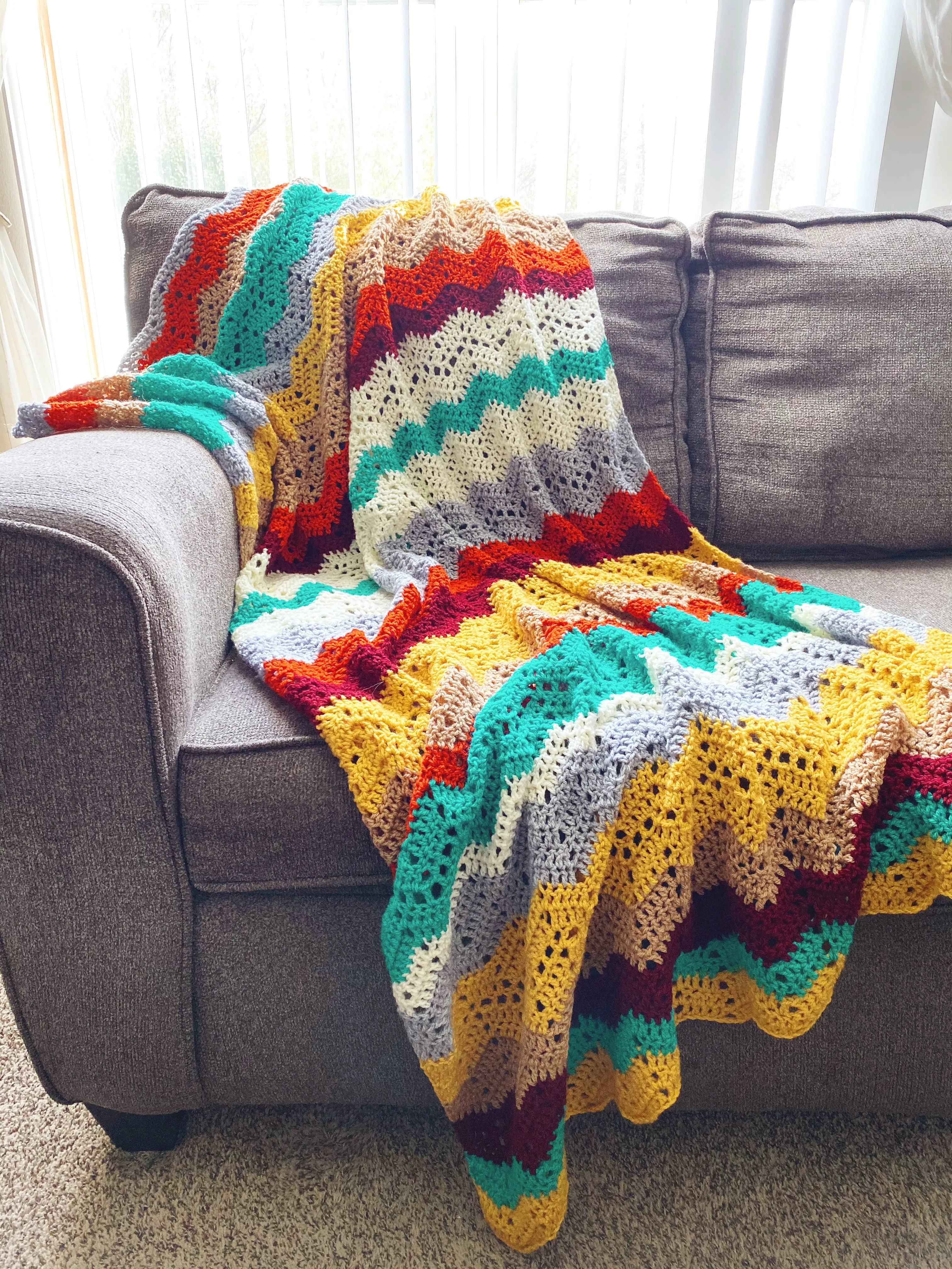 Autumn Skies Afghan // Crochet PDF Pattern