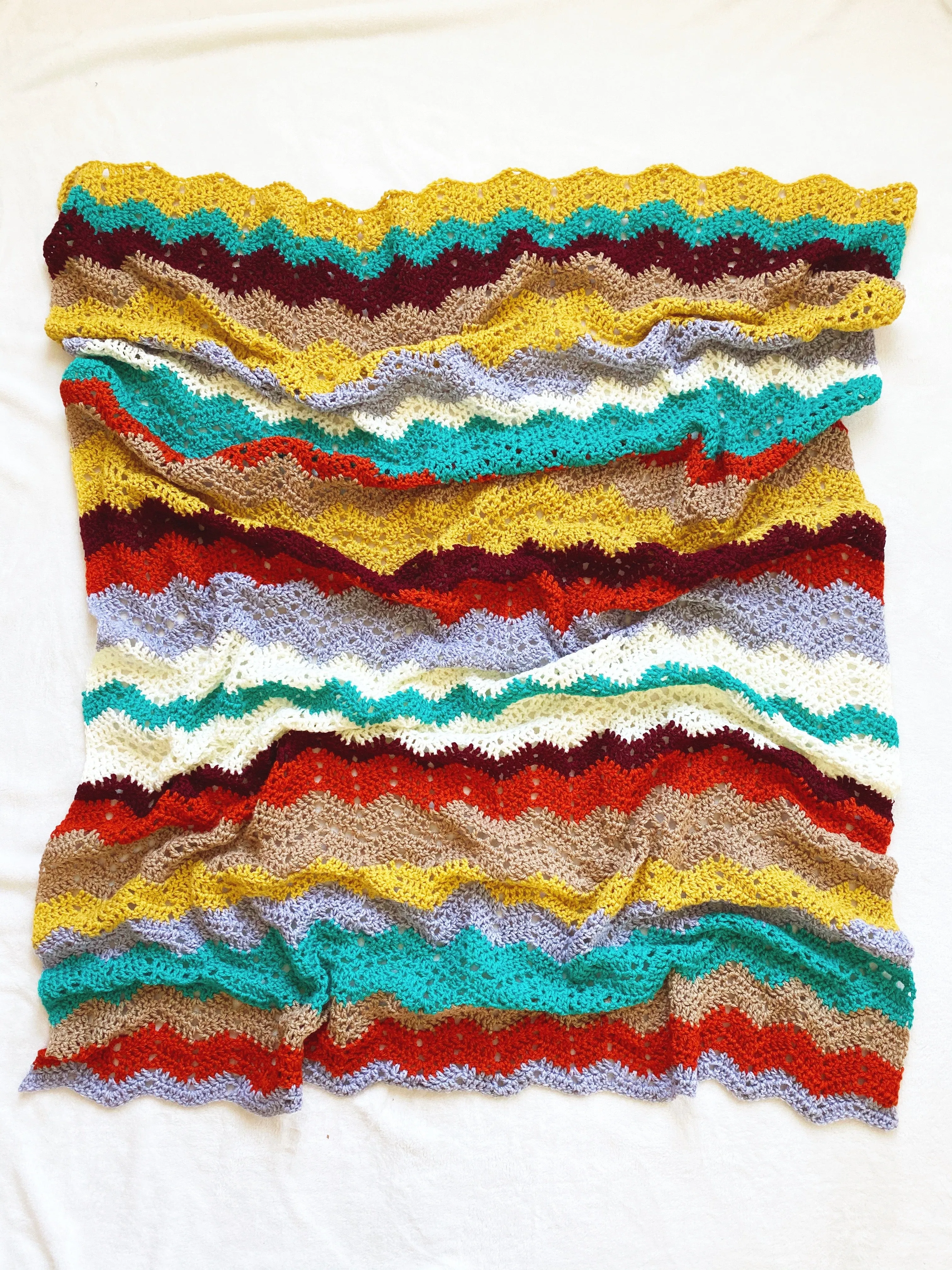 Autumn Skies Afghan // Crochet PDF Pattern