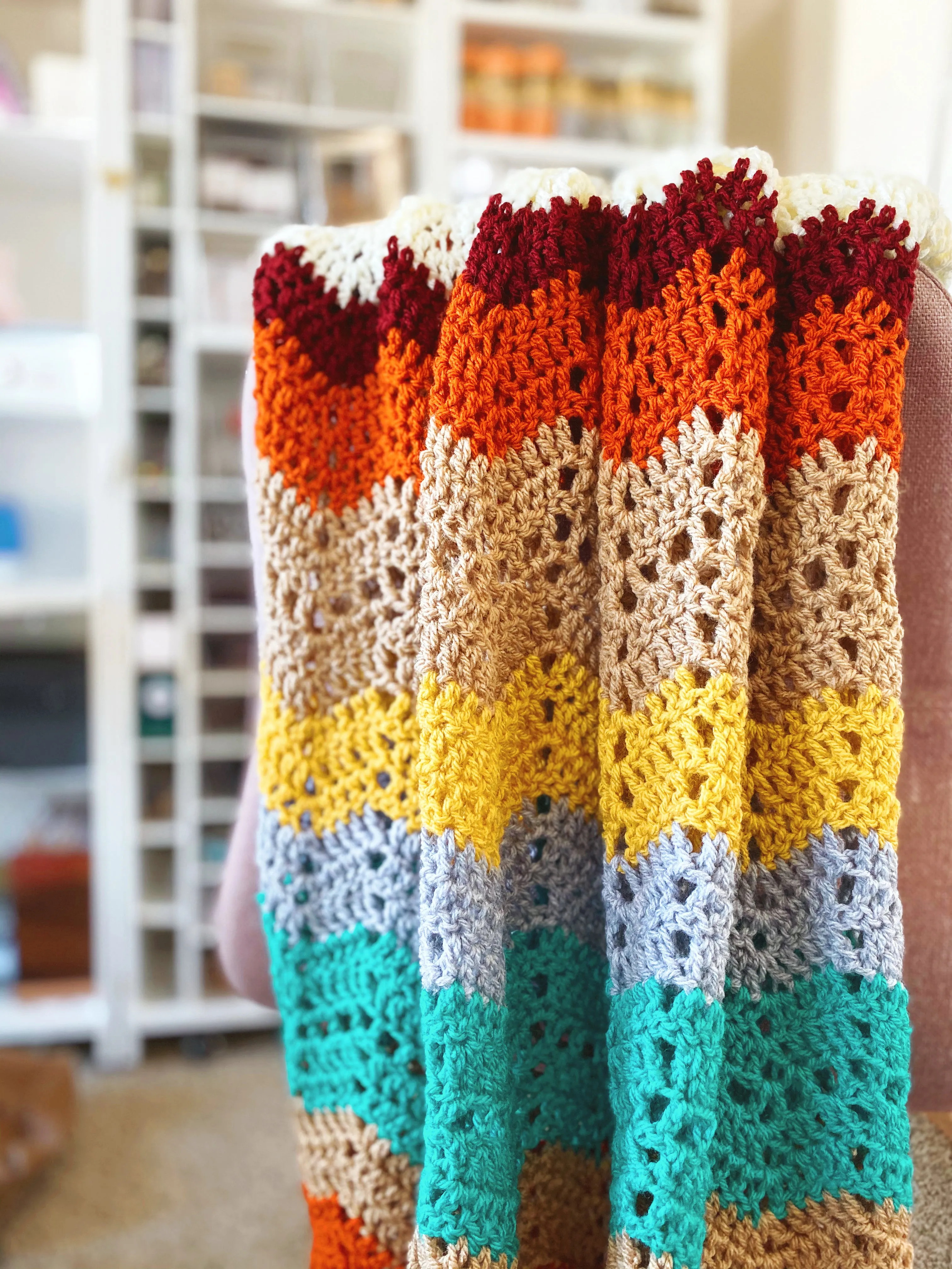 Autumn Skies Afghan // Crochet PDF Pattern