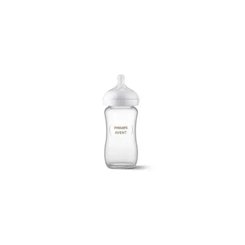 Avent - 3Pk Glass Natural Baby Bottle With Natural Response Nipple, 8Oz