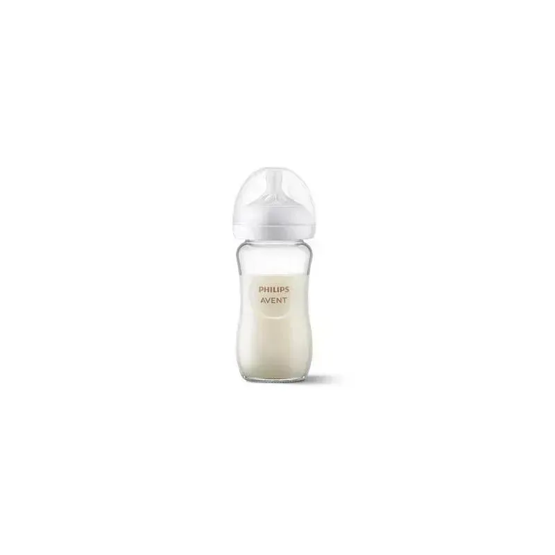 Avent - 3Pk Glass Natural Baby Bottle With Natural Response Nipple, 8Oz