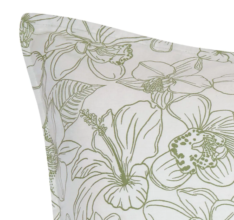 Aviary European Pillowcase Green