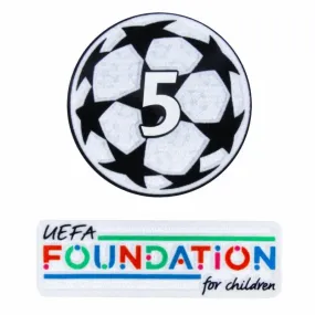 Barcelona 2024- UCL Starball 5 Times Winner   UEFA Foundation Patch Set