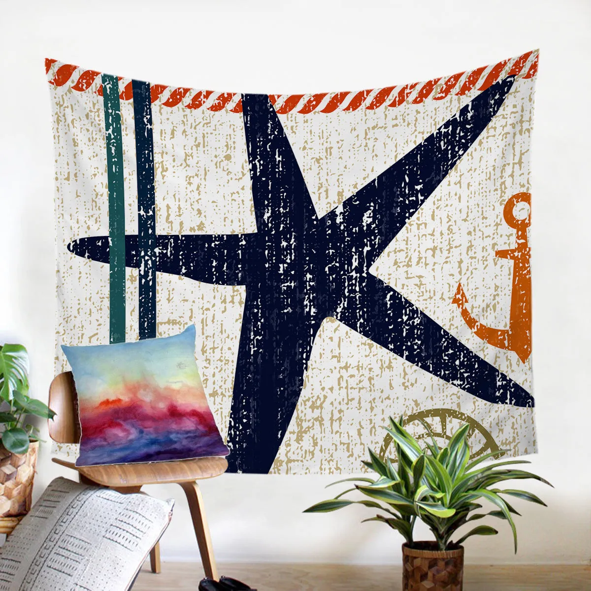 Beachy Starfish Tapestry