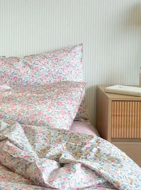 Bedding Made With Liberty Fabric BETSY CANDY FLOSS