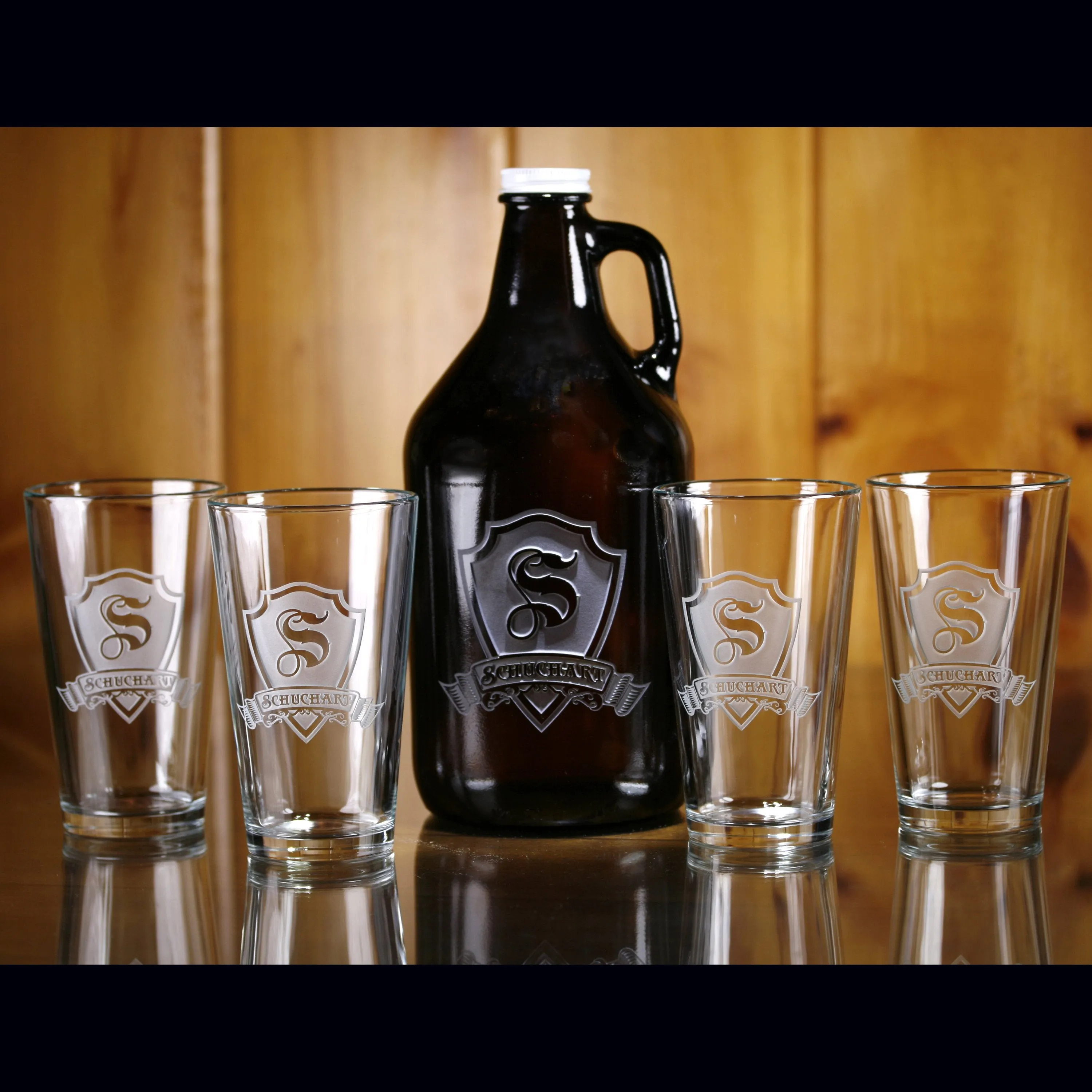 Beer Growler, Pint Pub Glass Set