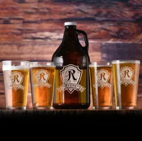 Beer Growler, Pint Pub Glass Set