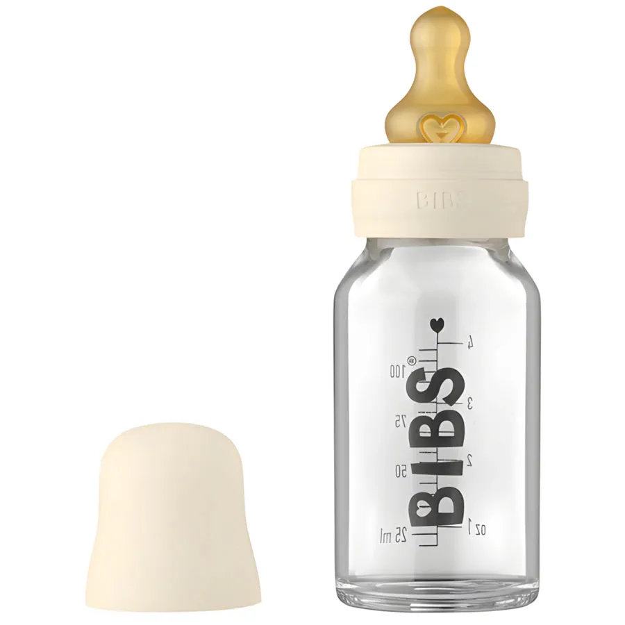 Bibs Baby Glass Bottle 110ml (Ivory)