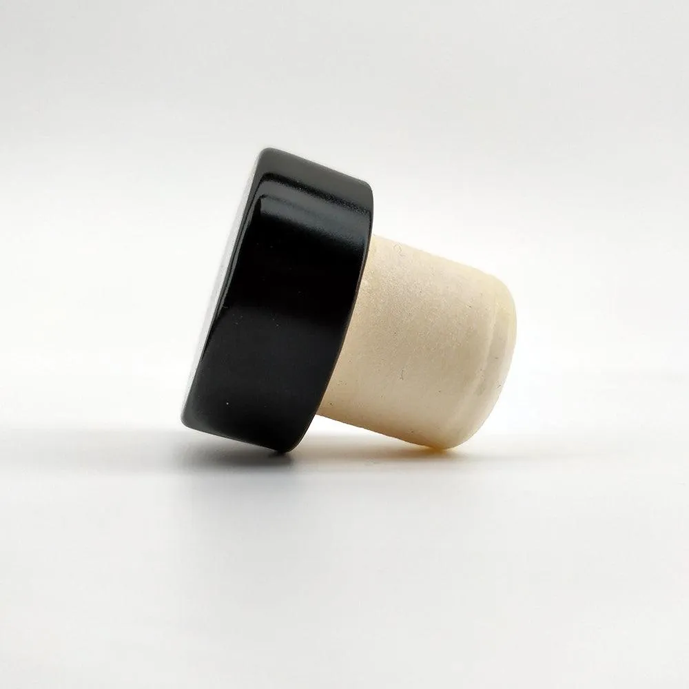 Black Cork Lid Stopper for Spirit Glass Bottle