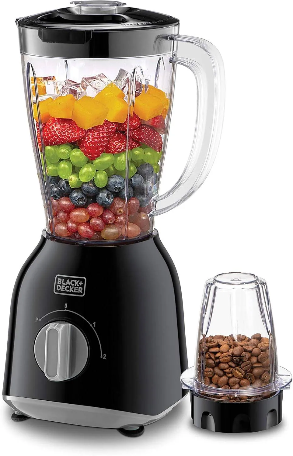 Black   Decker Blender With Grinder And Extra Jar 400W Black