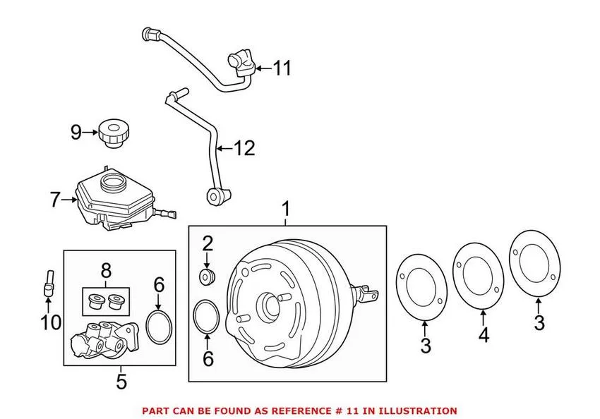 BMW Brake Booster Vacuum Hose 11667603052