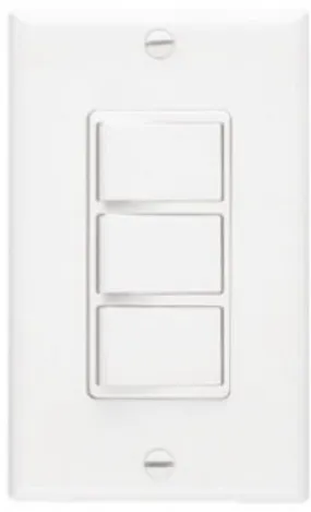 Broan P66W NuTone 3-Function Control Wall Switch for Ventilation Fans, White