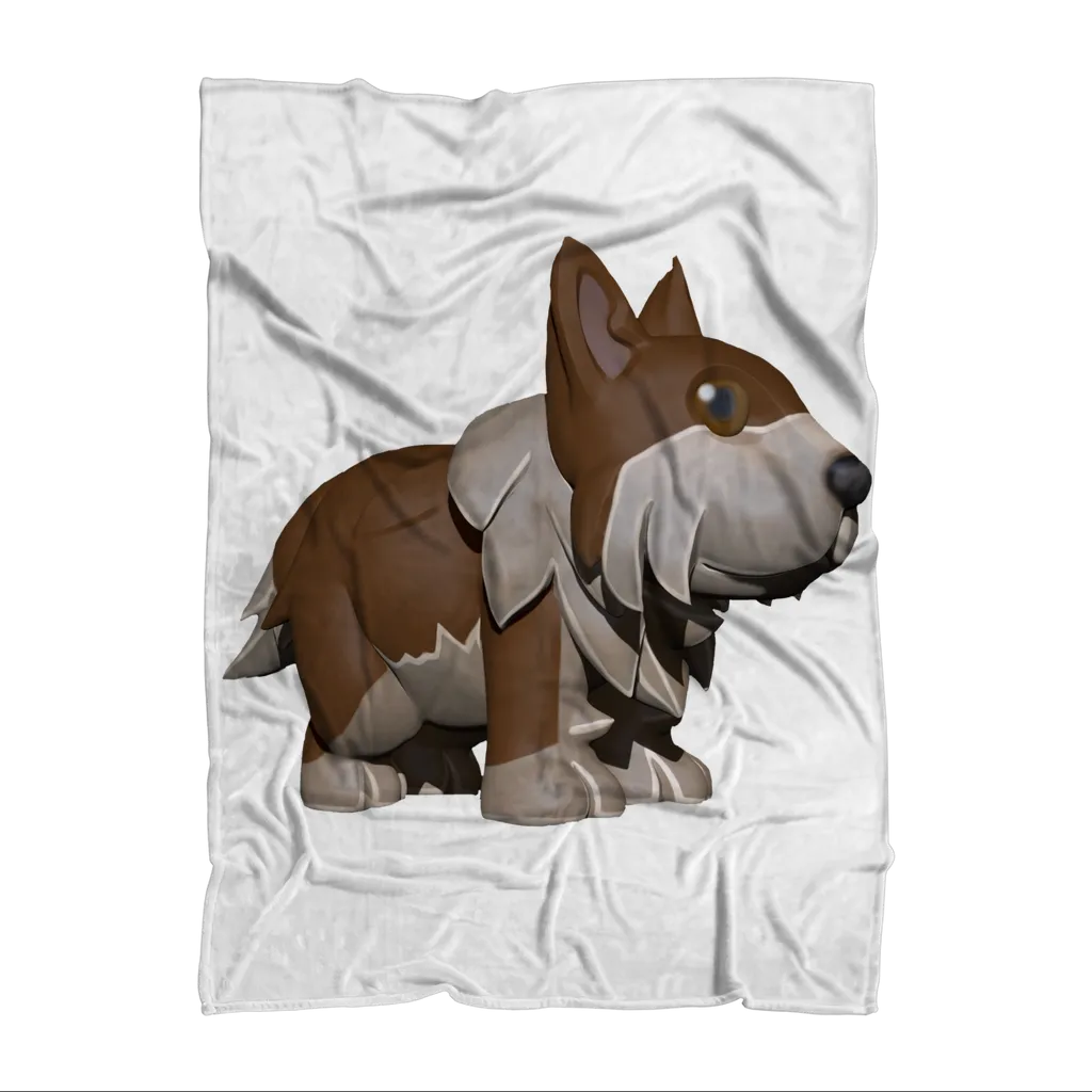 Brown Dog Sublimation Throw Blanket