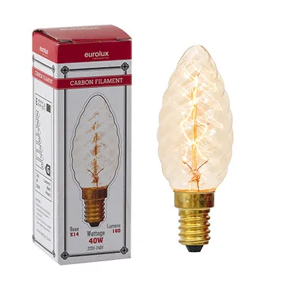 CB Filament ZigZag Spiral Candle E14 40w