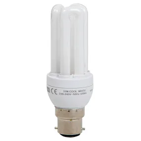 CFL 3U B22 11w Cool White 5Pc