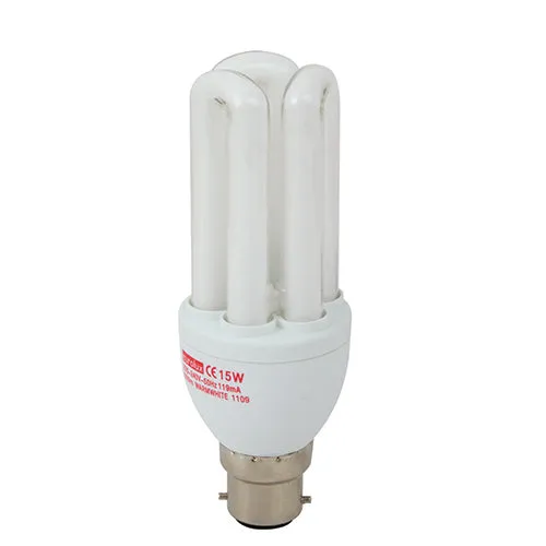 CFL 3U B22 15w Warm White