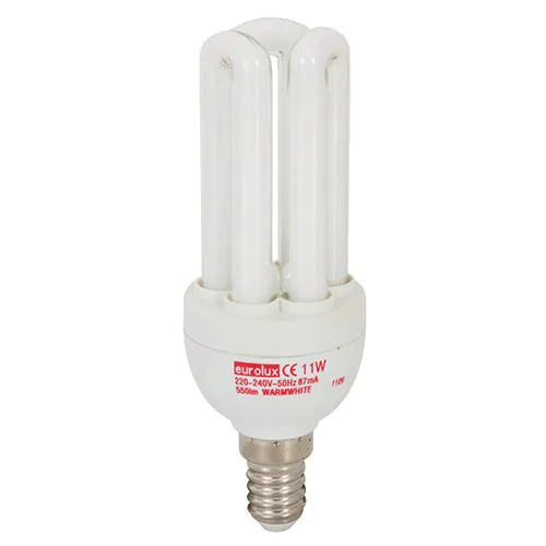 CFL 3U E14 11w Warm White