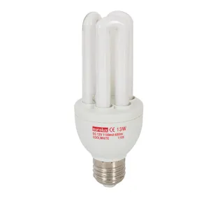 CFL 3U E27 13w Cool White 12v DC