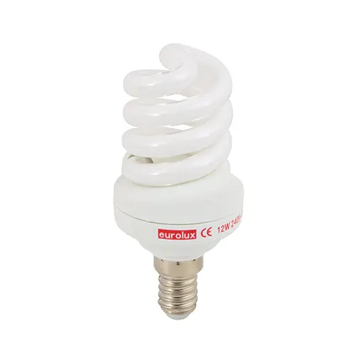 CFL Mini Spiral E14 12w CW Blister