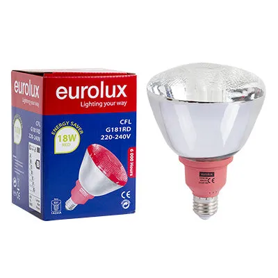 CFL PAR38 E27 18w Red