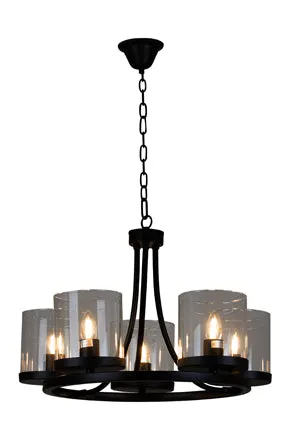 Chaplin 5Lt Chandelier 580Mm Black